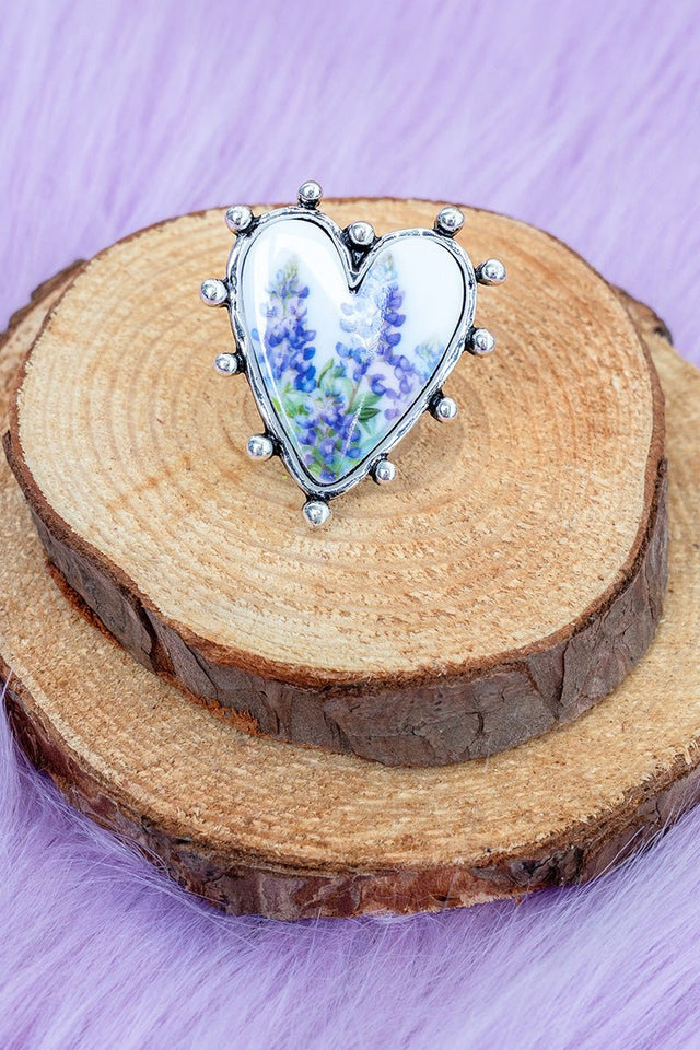 TIPI Blooming Heart Silvertone Ring - Wholesale Accessory Market