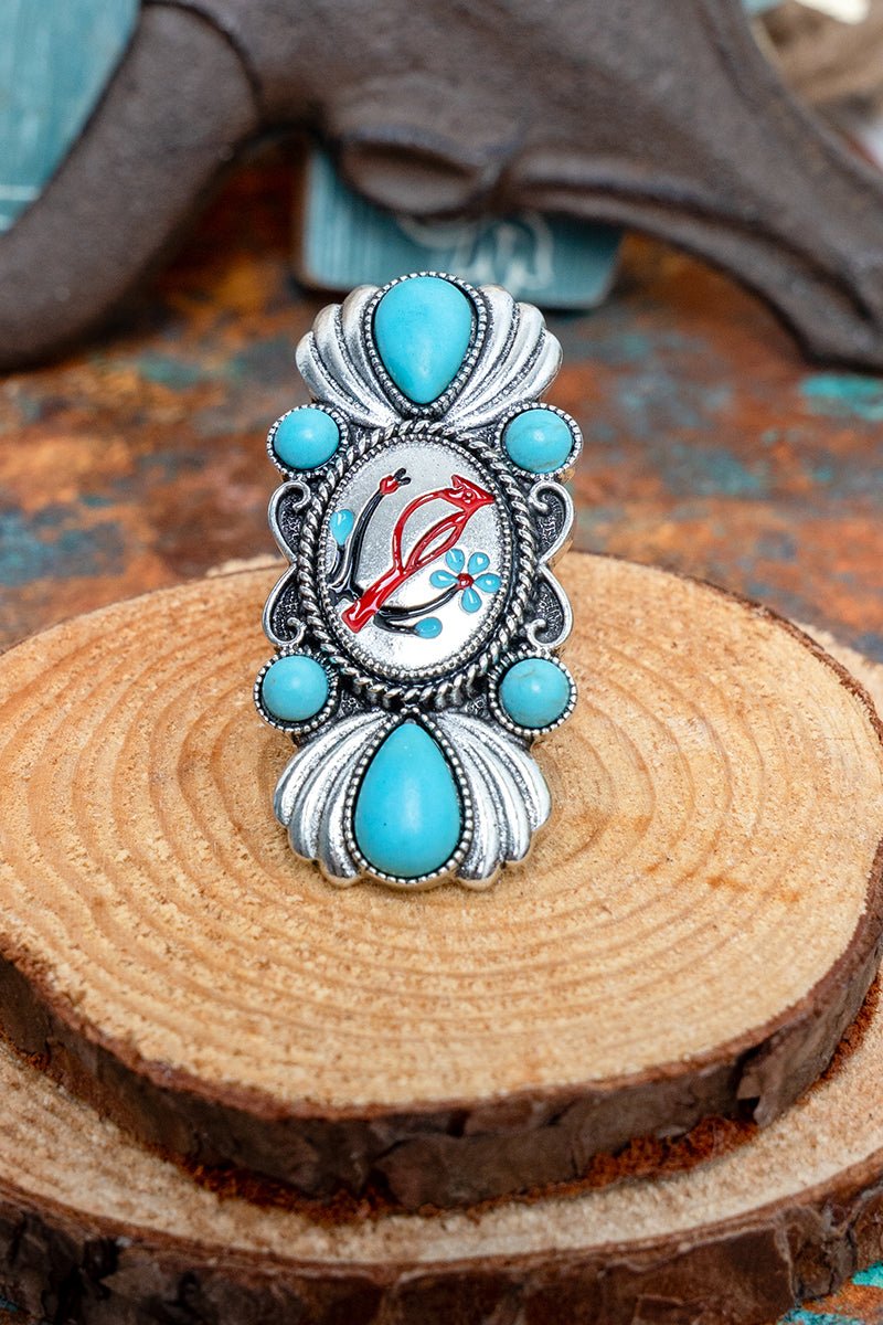 TIPI Bird & Blooms Silvertone Ring - Wholesale Accessory Market