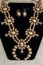 TIPI Steelridge Squash Blossom Goldtone Necklace and Earring Set - Wholesale Accessory Market