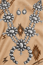 TIPI Steelridge Squash Blossom Silvertone Necklace and Earring Set - Wholesale Accessory Market