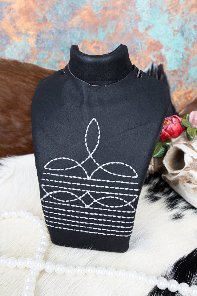 TIPI Trail Threads Black Faux Leather Small Necklace Display - Wholesale Accessory Market