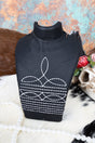 TIPI Trail Threads Black Faux Leather Small Necklace Display - Wholesale Accessory Market