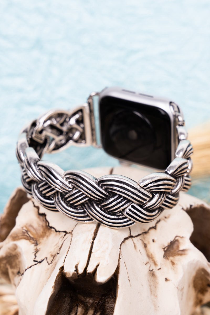 TIPI Abilene Braid Silvertone Band for Smart Watch, 38mm - 41mm - Wholesale Accessory Market