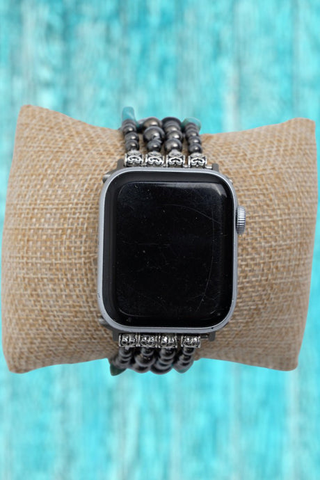 TIPI Cue the Roll Turquoise and Silver Pearl Beaded Band for Smart Watch, 38mm - 41mm - Wholesale Accessory Market