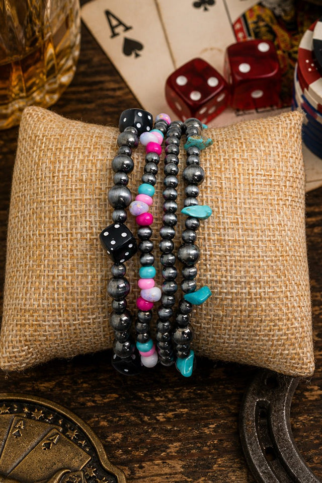 TIPI Let It Roll Multi - Color and Silver Pearl Beaded Band for Smart Watch, 38mm - 41mm - Wholesale Accessory Market