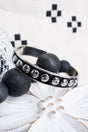 TIPI Morgan Silvertone Studded Cuff Bracelet - Wholesale Accessory Market