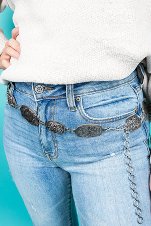 TIPI Vista Valley Silvertone Chain Belt - Wholesale Accessory Market