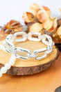 West Shore Rhowena Silvertone Linked Stretch Bracelet - Wholesale Accessory Market