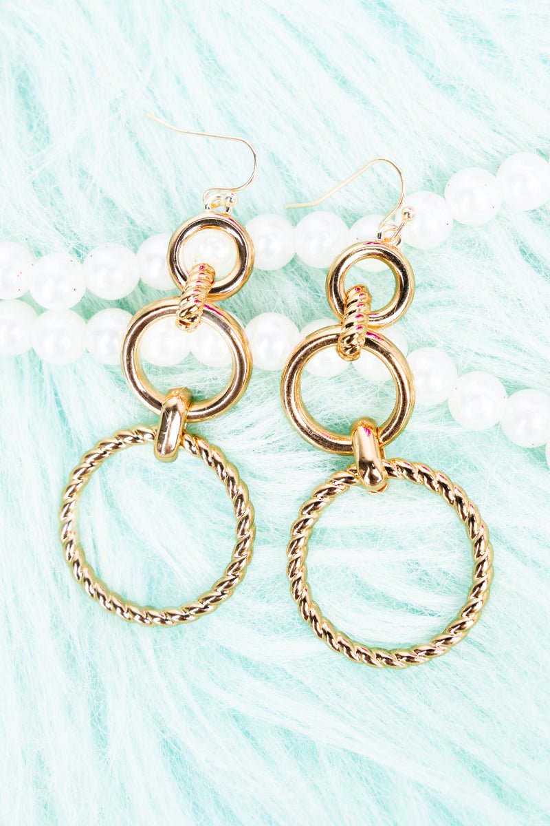 TIPI Abbigail Goldtone Hoop Earrings - Wholesale Accessory Market