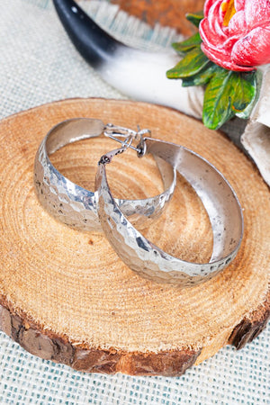 West Shore Game Changer Silvertone Hoop Earrings - Wholesale Accessory Market