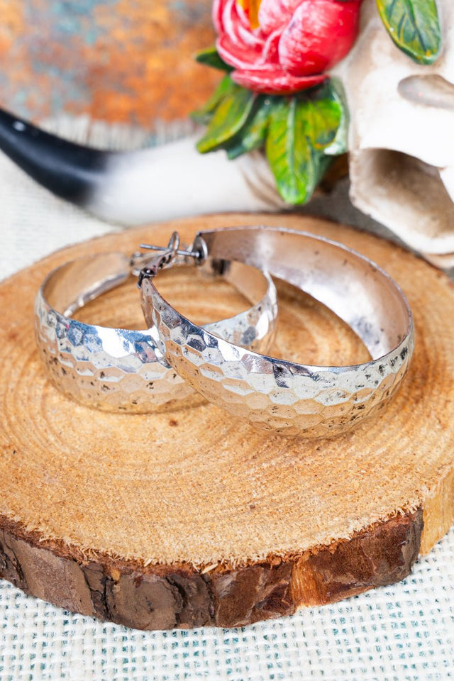 West Shore Game Changer Silvertone Hoop Earrings - Wholesale Accessory Market