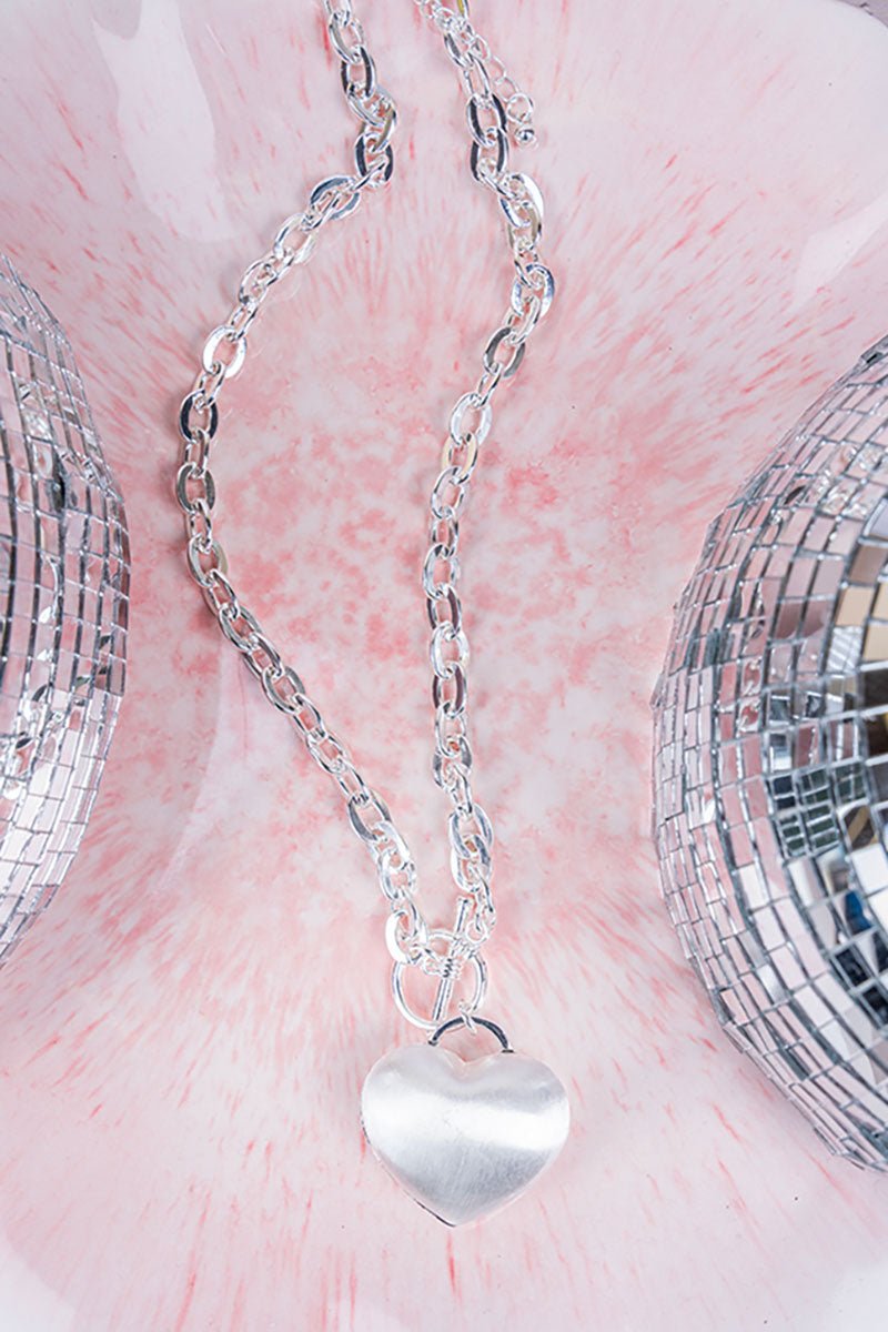 West Shore Kind - Hearted Silvertone Necklace - Wholesale Accessory Market