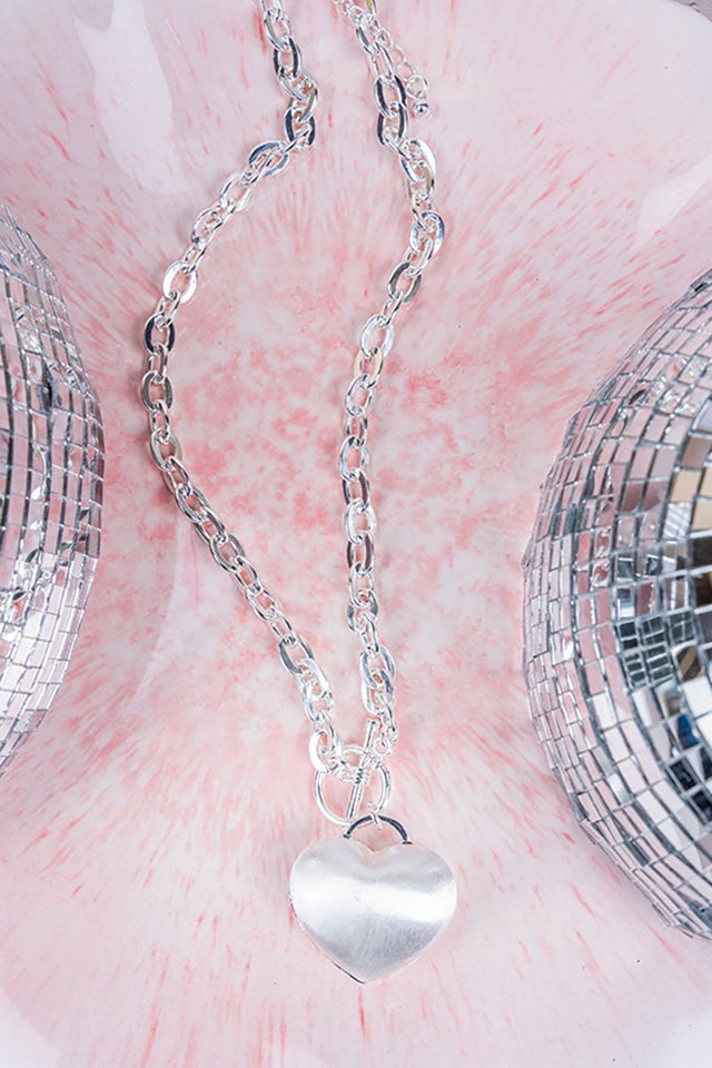 West Shore Kind - Hearted Silvertone Necklace - Wholesale Accessory Market
