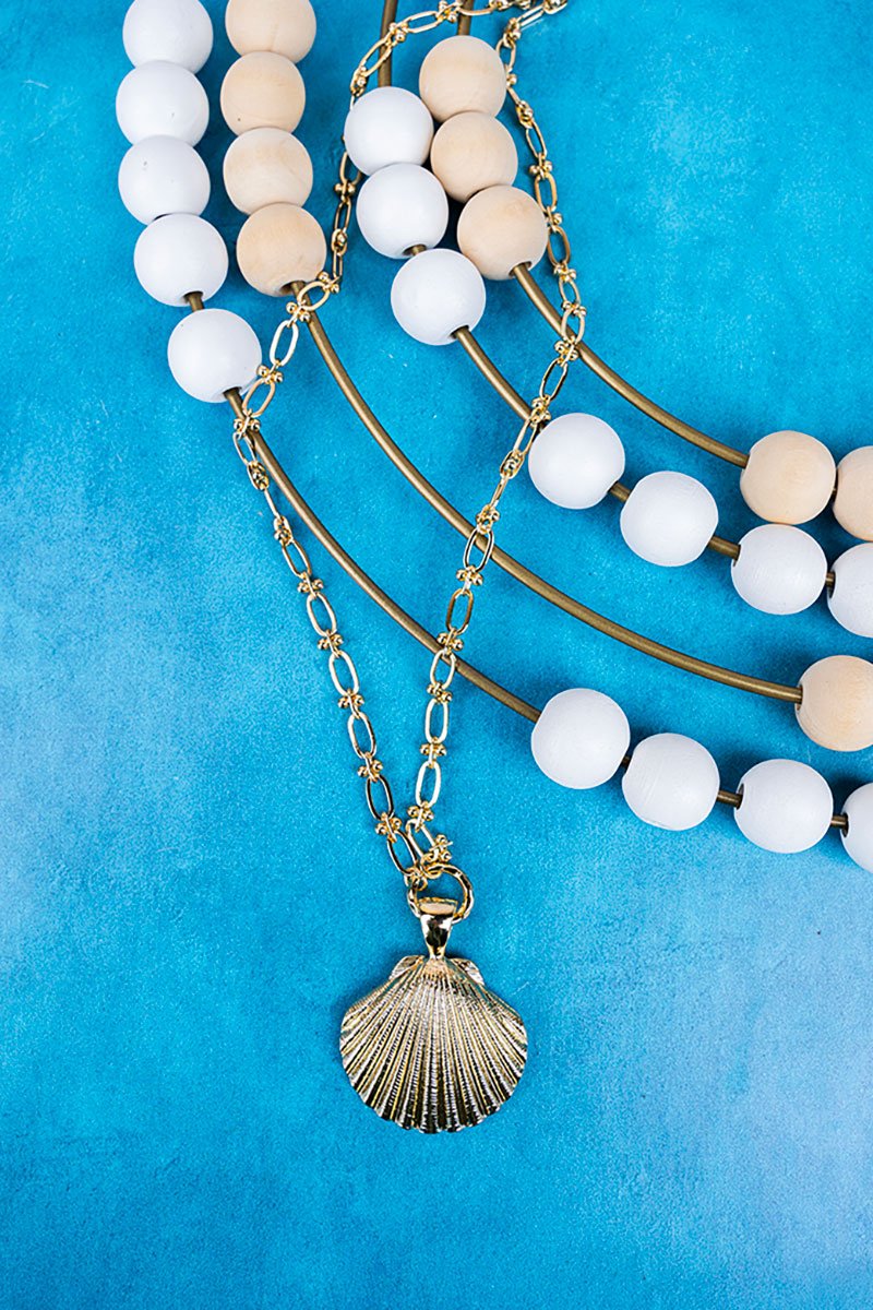 West Shore Hilo Seashell Goldtone Necklace - Wholesale Accessory Market