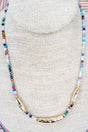 West Shore At First Light Multi - Color Beaded Goldtone Necklace - Wholesale Accessory Market