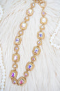 West Shore Luxe Level Iridescent Crystal Goldtone Toggle Necklace - Wholesale Accessory Market