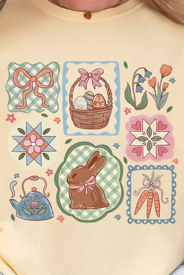 Blossom Bunny Patch Ready To Press DTF Transfer - Wholesale Accessory Market