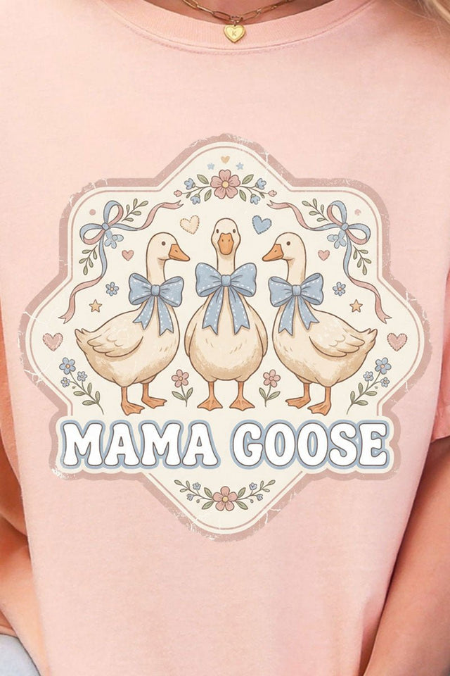 Blue Bow Mama Goose Ready To Press DTF Transfer - Wholesale Accessory Market
