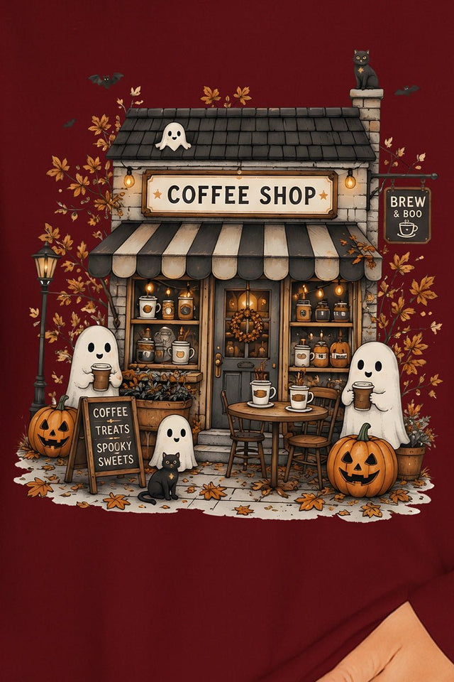 Brew & Boo Coffee Shop Ready To Press DTF Transfer - Wholesale Accessory Market