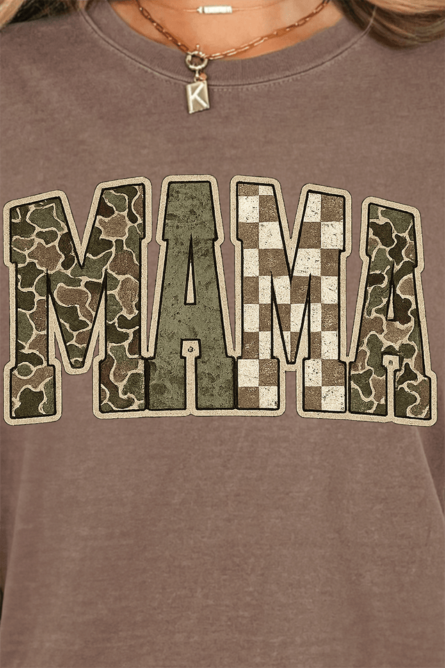 Camo Checkered Mama Ready To Press DTF Transfer - Wholesale Accessory Market