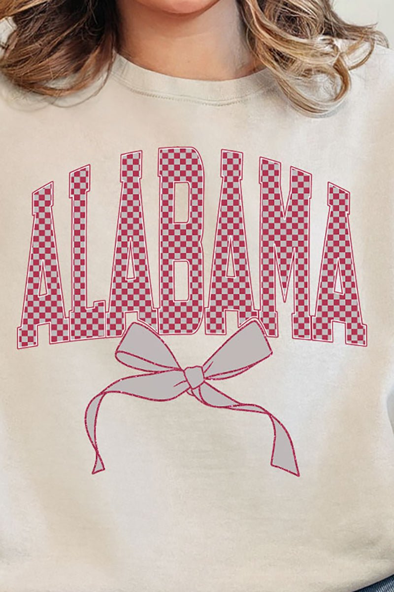 Checkered Coquette Alabama Ready To Press DTF Transfer - Wholesale Accessory Market