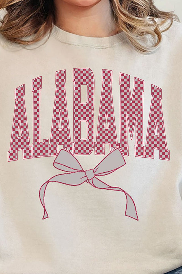 Checkered Coquette Alabama Ready To Press DTF Transfer - Wholesale Accessory Market