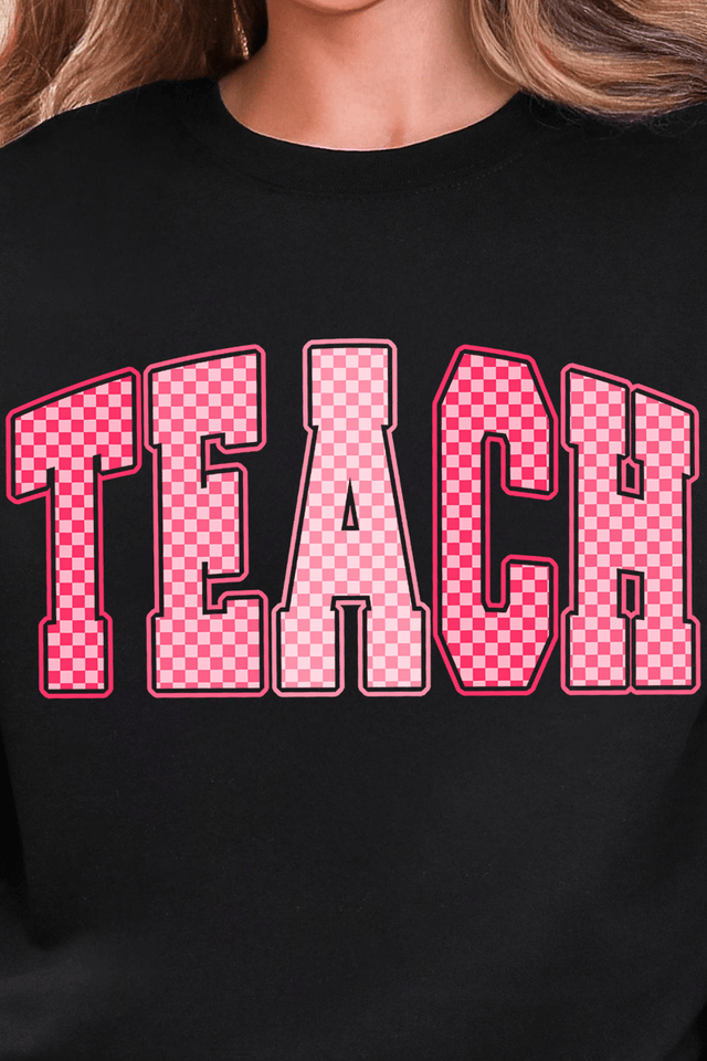 Checkered Teach Ready To Press DTF Transfer - Wholesale Accessory Market