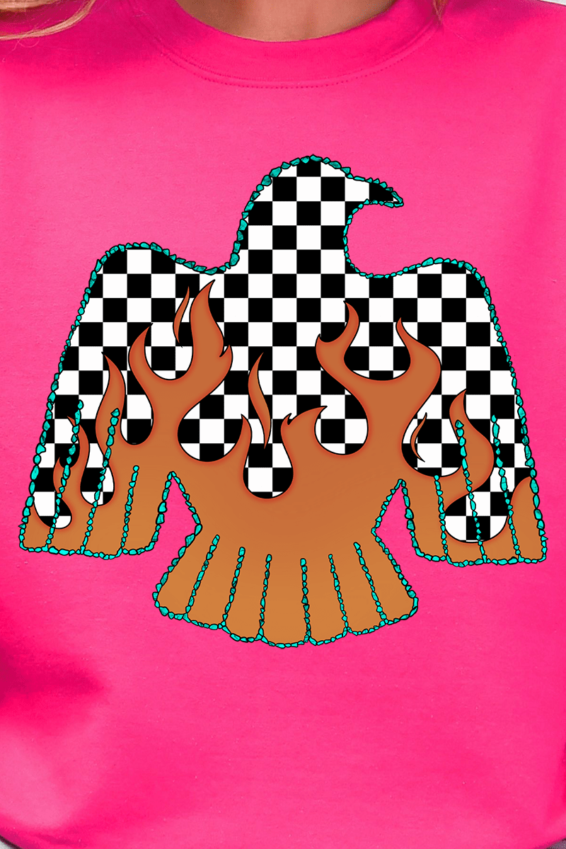 Checkerfire Thunderbird Ready To Press DTF Transfer - Wholesale Accessory Market