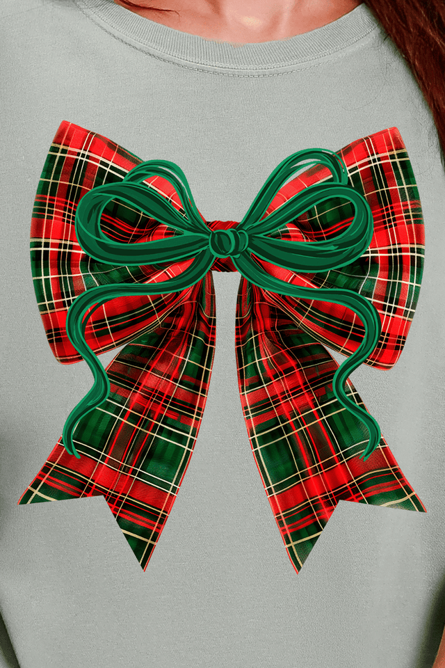 Christmas Plaid Coquette Ready To Press DTF Transfer - Wholesale Accessory Market
