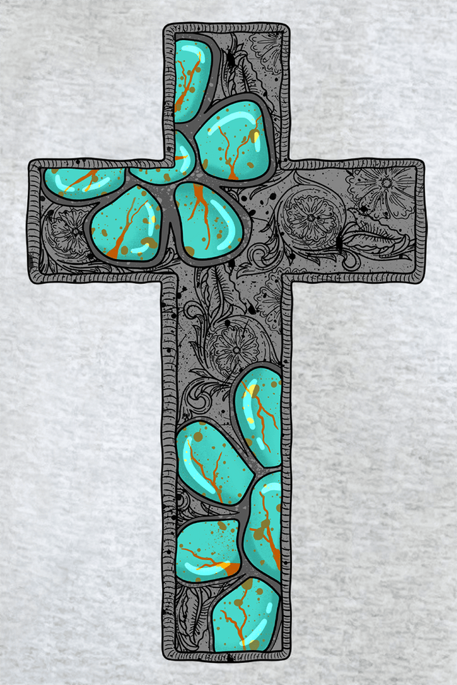 Concho Cross Ready To Press DTF Transfer - Wholesale Accessory Market