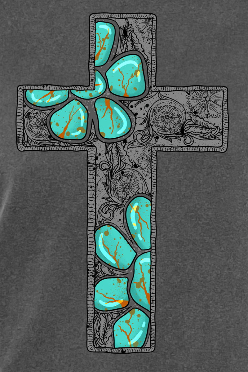 Concho Cross Ready To Press DTF Transfer - Wholesale Accessory Market
