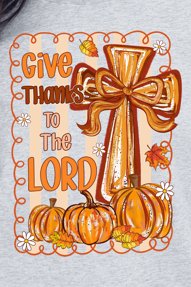 Coquette Cross Give Thanks Ready To Press DTF Transfer - Wholesale Accessory Market