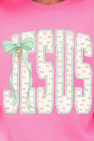 Coquette Cross Jesus Ready To Press DTF Transfer - Wholesale Accessory Market