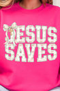 Coquette Cross Jesus Saves Ready To Press DTF Transfer - Wholesale Accessory Market