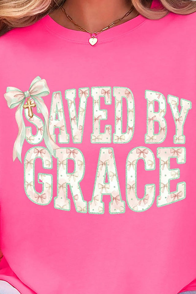 Coquette Cross Saved By Grace Ready To Press DTF Transfer - Wholesale Accessory Market