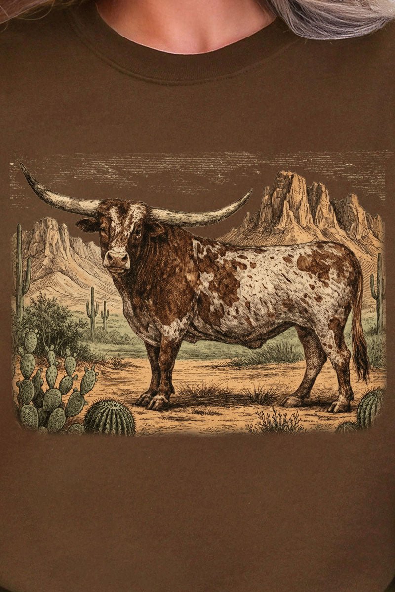 Desert Monarch Longhorn Ready To Press DTF Transfer - Wholesale Accessory Market