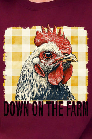 Down On The Farm Chicken Ready To Press DTF Transfer - Wholesale Accessory Market