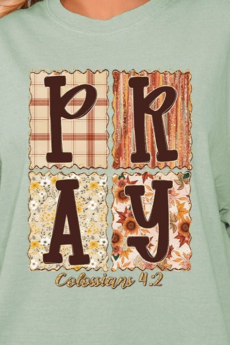 Fall Floral Pray Ready To Press DTF Transfer - Wholesale Accessory Market