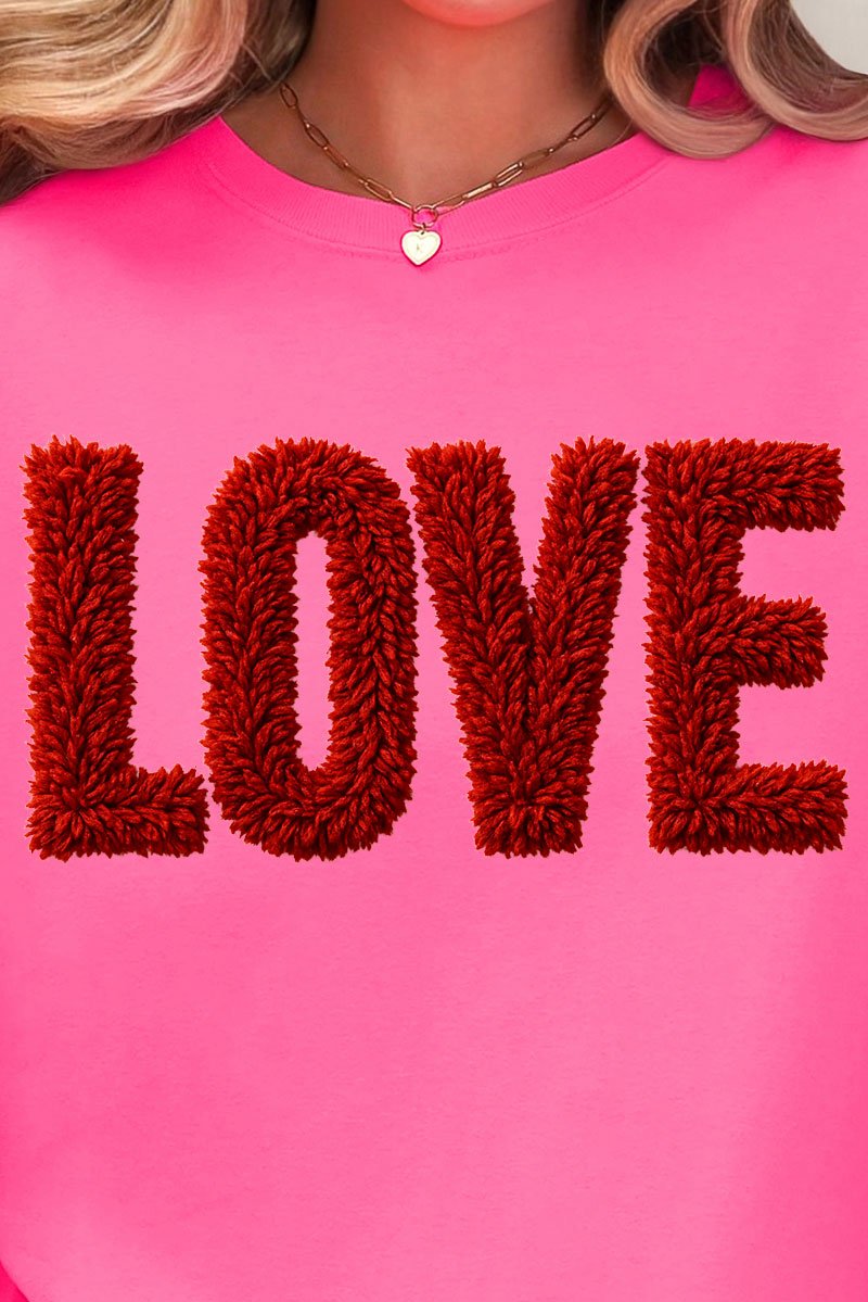 Fall In Love Faux Yarn Ready To Press DTF Transfer - Wholesale Accessory Market