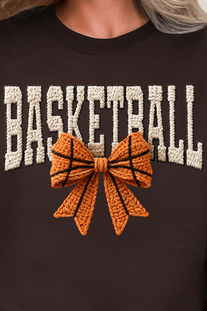 Faux Yarn Basketball Coquette Ready To Press DTF Transfer - Wholesale Accessory Market