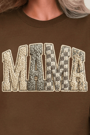 Faux Yarn Check Mama Ready To Press DTF Transfer - Wholesale Accessory Market