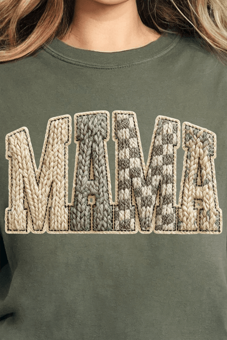 Faux Yarn Check Mama Ready To Press DTF Transfer - Wholesale Accessory Market