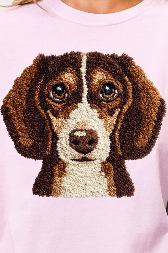 Faux Yarn Dachshund Ready To Press DTF Transfer - Wholesale Accessory Market