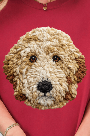 Faux Yarn Goldendoodle Ready To Press DTF Transfer - Wholesale Accessory Market