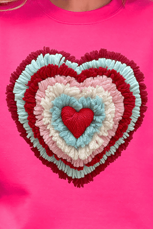 Faux Yarn Heart Collection Ready To Press DTF Transfer - Wholesale Accessory Market