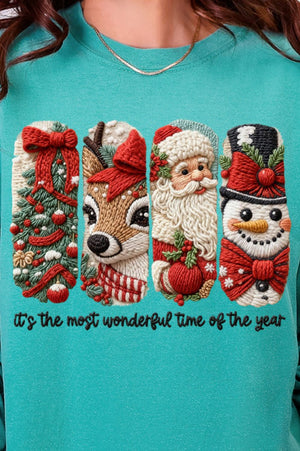 Faux Yarn Most Wonderful Time Ready To Press DTF Transfer - Wholesale Accessory Market