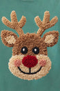 Faux Yarn Red Nose Reindeer Ready To Press DTF Transfer - Wholesale Accessory Market