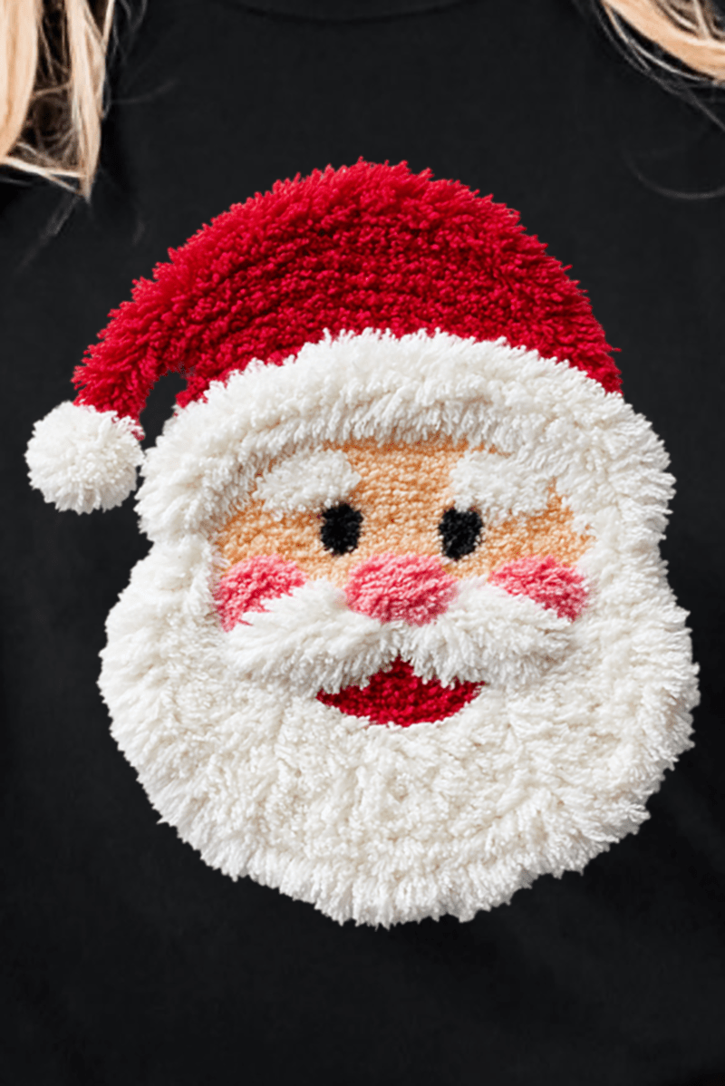 Faux Yarn Stitched With Cheer Santa Ready To Press DTF Transfer - Wholesale Accessory Market
