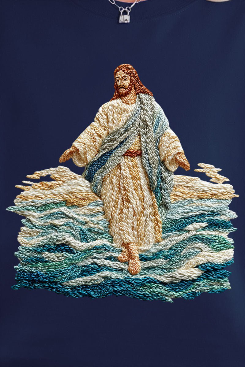 Faux Yarn Walking On Water Ready To Press DTF Transfer - Wholesale Accessory Market