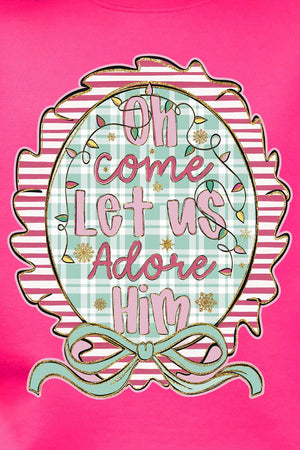 Framed Oh Come Let Us Ready To Press DTF Transfer - Wholesale Accessory Market